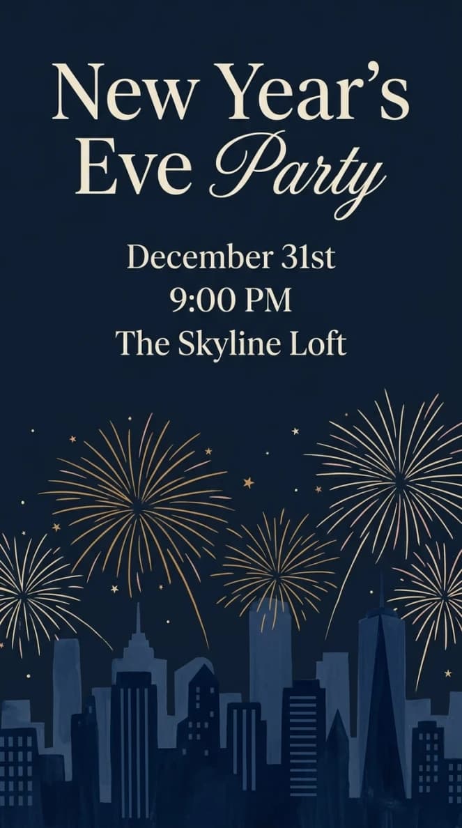 Invitation design: Elegant dinner party celebration