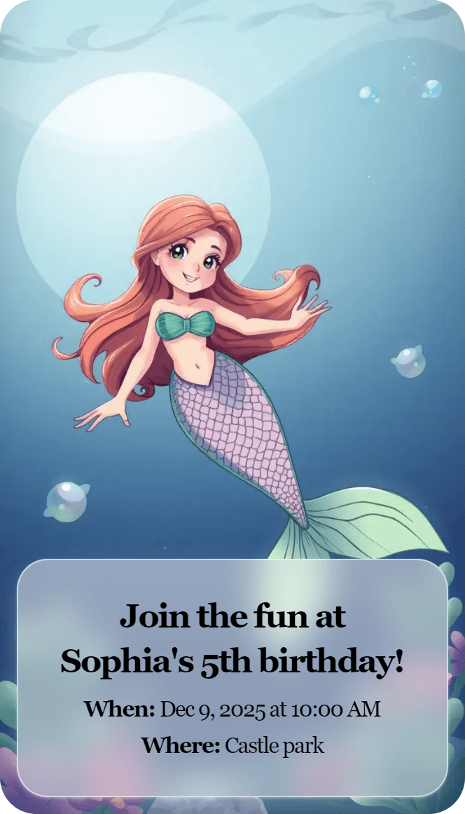 AI-generated invitation artwork created with Imaginvy